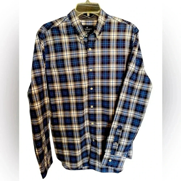 American Eagle Outfitters Other - American Eagle AE Men's Long Sleeve Classic Button Plaid Check Shirt Size M